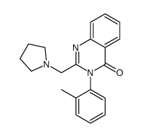 3-(2-methylphenyl)-2-(pyrrolidin-1-ylmethyl)quinazolin-4-one Structure