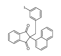 2-[(3-iodophenyl)methyl]-2-naphthalen-1-ylindene-1,3-dione结构式