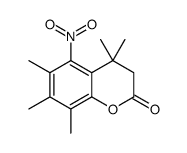 4,4,6,7,8-pentamethyl-5-nitro-3H-chromen-2-one结构式