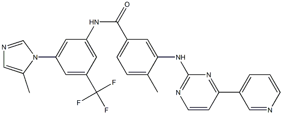 4-Methyl-N-(3-(5-Methyl-1H-iMidazol-1-yl)-5-(trifluoroMethyl)phenyl)-3-((4-(pyridin-3-yl)pyriMidin-2-yl)aMino)benzaMide Structure