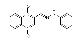 1,4-dioxy-quinoxaline-2-carbaldehyde phenylhydrazone结构式