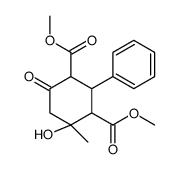 dimethyl 4-hydroxy-4-methyl-6-oxo-2-phenylcyclohexane-1,3-dicarboxylate Structure