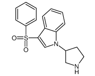 3-(benzenesulfonyl)-1-pyrrolidin-3-ylindole结构式