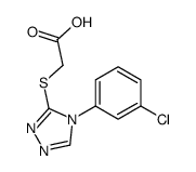 {[4-(3-CHLOROPHENYL)-4H-1,2,4-TRIAZOL-3-YL]THIO}ACETIC ACID Structure