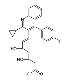 (3S,5S,6E)-7-[2-Cyclopropyl-4-(4-fluorophenyl)-3-quinolinyl]-3,5-dihydroxy-6-heptenoic acid structure