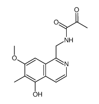 5-hydroxy-7-methoxy-6-methyl-1-(pyruvoylaminomethyl)isoquinoline结构式