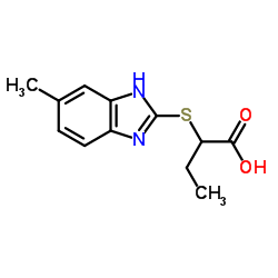 2-(6-METHYL-1H-BENZOIMIDAZOL-2-YLSULFANYL)-BUTYRIC ACID structure