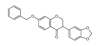 7-benzyloxy 3-(3',4'-methylenedioxy) isoflavanone结构式