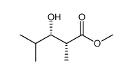 [2R,3S]-(+)-methyl-3-hydroxy-2,4-dimethyl-pentanoate结构式