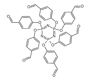 4,4',4'',4''',4'''',4'''''-((1,3,5,2λ5,4λ5,6λ5-三氮杂三膦杂环己-2,2,4,4 ,6,6-己基)六(氧基))六苯甲醛结构式