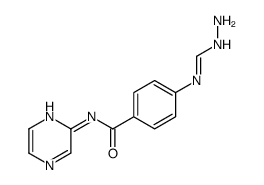 Benzamide, 4-[(aminoiminomethyl)amino]-N-pyrazinyl- (9CI) Structure