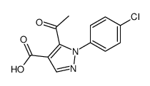 5-acetyl-1-(4-chlorophenyl)pyrazole-4-carboxylic acid结构式