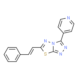 6-[(E)-2-phenylethenyl]-3-(pyridin-4-yl)[1,2,4]triazolo[3,4-b][1,3,4]thiadiazole结构式