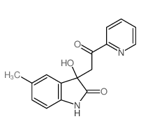 3-hydroxy-5-methyl-3-(2-oxo-2-pyridin-2-yl-ethyl)-1H-indol-2-one Structure