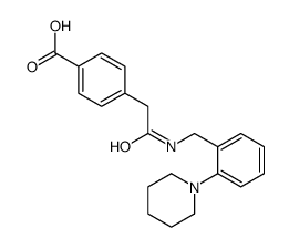 4-[2-oxo-2-[(2-piperidin-1-ylphenyl)methylamino]ethyl]benzoic acid结构式