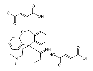 2-[11-(1-azaniumylidenepropyl)-6H-benzo[c][1]benzothiepin-11-yl]ethyl-dimethylazanium,(Z)-4-hydroxy-4-oxobut-2-enoate结构式