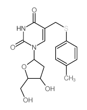 1-[4-hydroxy-5-(hydroxymethyl)oxolan-2-yl]-5-[(4-methylphenyl)sulfanylmethyl]pyrimidine-2,4-dione structure