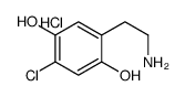 2-(2-aminoethyl)-5-chlorobenzene-1,4-diol,hydrochloride Structure