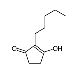 3-hydroxy-2-pentylcyclopent-2-en-1-one结构式