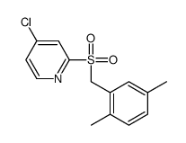 4-chloro-2-[(2,5-dimethylphenyl)methylsulfonyl]pyridine Structure