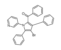 (4-bromo-3,5-diphenyl-1-pyridin-3-ylpyrrol-2-yl)-phenylmethanone Structure