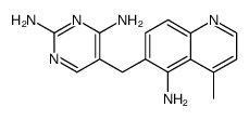 2,4-diamino-5-[(5-amino-4-methyl-6-quinolyl)methyl]pyrimidine结构式