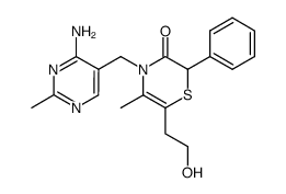 4-(4-amino-2-methyl-pyrimidin-5-ylmethyl)-6-(2-hydroxy-ethyl)-5-methyl-2-phenyl-4H-[1,4]thiazin-3-one结构式