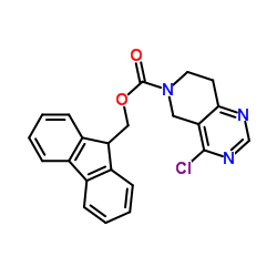 N-芴甲氧羰基-4-氯-5,7,8-三氢吡啶并[3,4-D]嘧啶结构式