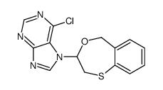 6-chloro-7-(3,5-dihydro-2H-4,1-benzoxathiepin-3-yl)purine结构式