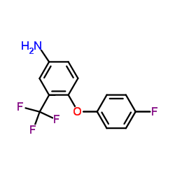 4-(4-Fluorophenoxy)-3-(trifluoromethyl)aniline结构式