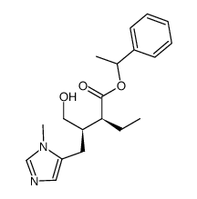 (2S,3R)-2-Ethyl-3-hydroxymethyl-4-(3-methyl-3H-imidazol-4-yl)-butyric acid 1-phenyl-ethyl ester结构式