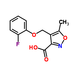 4-[(2-Fluorophenoxy)methyl]-5-methyl-1,2-oxazole-3-carboxylic acid结构式