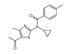 Benzamide, N-(5-acetyl-4-methyl-2-thiazolyl)-N-cyclopropyl-4-methyl Structure