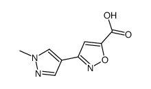 3-(1-Methyl-1H-pyrazol-4-yl)-1,2-oxazole-5-carboxylic acid Structure