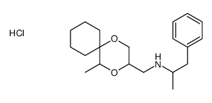 N-[(5-methyl-1,4-dioxaspiro[5.5]undecan-3-yl)methyl]-1-phenylpropan-2-amine,hydrochloride结构式