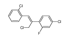 (Z)-4-chloro-1-[3-chloro-1-(2-chlorophenyl)prop-1-en-2-yl]-2-fluoro-benzene结构式