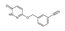 3-{[(6-oxo-1,6-dihydropyridazin-3-yl)oxy]methyl}benzonitrile结构式