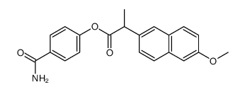 4-carbamoyl-phenyl 2-(2-methoxy-naphthalen-6-yl)-propanoate结构式