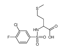 2-[[(3-CHLORO-4-FLUOROPHENYL)SULFONYL]AMINO]-4-(METHYLTHIO)BUTANOIC ACID结构式