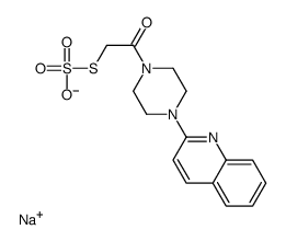 sodium,2-[4-(2-sulfonatosulfanylacetyl)piperazin-1-yl]quinoline Structure