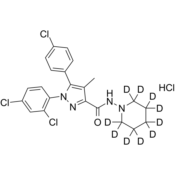 Rimonabant-d10 hydrochloride结构式