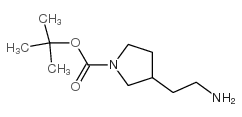 3-(2-Aminoethyl)-1-pyrrolidinecarboxylic acid tert-butyl ester Structure