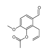 (3-formyl-6-methoxy-2-prop-2-enylphenyl) acetate Structure