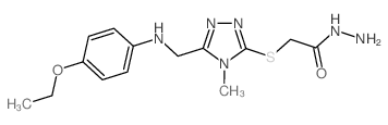 2-[(5-{[(4-Ethoxyphenyl)amino]methyl}-4-methyl-4H-1,2,4-triazol-3-yl)thio]acetohydrazide结构式