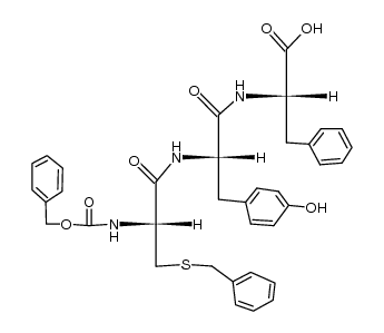 Benzyloxycarbonyl-S-benzylcysteinyl-tyrosyl-phenylalanine Structure