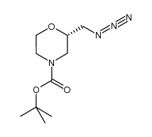 (S)-tert-butyl 2-(azidomethyl)morpholine-4-carboxylate结构式