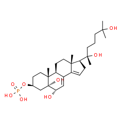 5α-Cholesta-7,14-diene-3β,5,6α,20,25-pentol 3-(dihydrogen phosphate)结构式