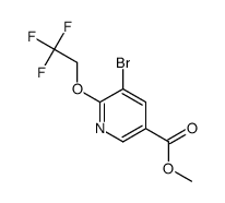 5-bromo-6-(2,2,2-trifluoroethoxy)nicotinic acid Methyl ester Structure