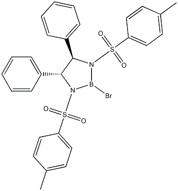 (4R,5R)-2-Bromo-1,3-bis[(4-methylphenyl)sulfonyl]-4,5-diphenyl-1,3,2-diazaborolidine Structure