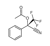 (S)-1-cyano-2,2,2-trifluoro-1-phenylethyl acetate结构式